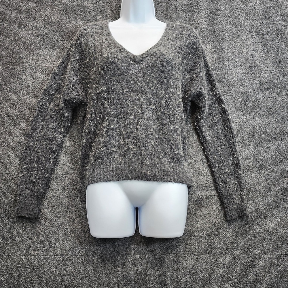 Madewell Women's Speckled V-Neck Knit Pullover Sweater Cozy Cabin Gorpcore Small